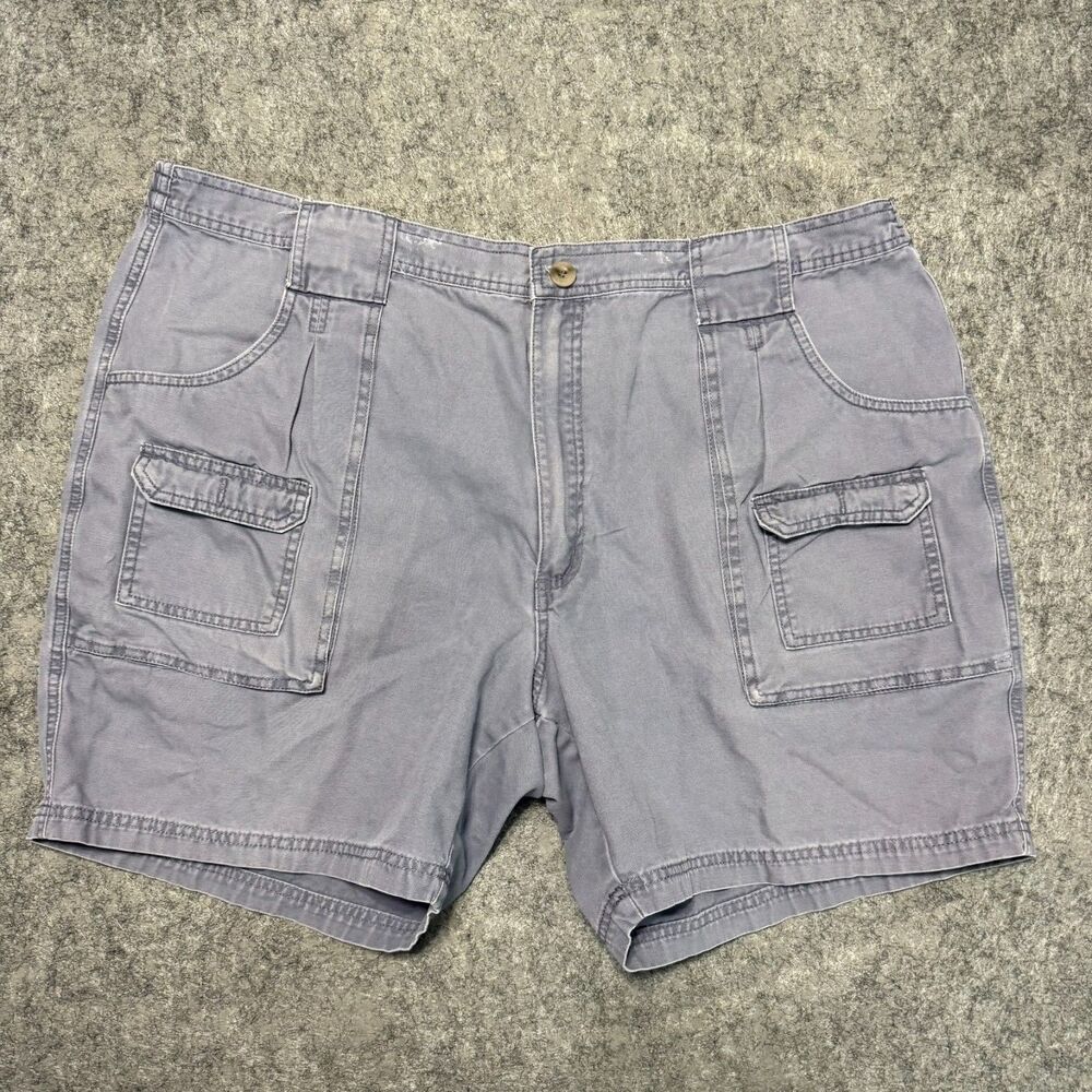 RedHead Mens Cargo Twill Shorts Size 46 Grey Pockets Elastic Waist Twill Outdoor